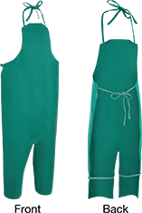 Image of Product. Front orientation. Contains Annotated, MultipleImages. Aprons. Split-Leg Welding Aprons, Cotton Fabric.