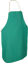 Image of Product. Cotton. Front orientation. Aprons. Welding Aprons, Cotton Fabric, Green.