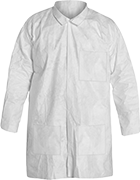 Image of Product. Coat with One Chest Pocket and Two Waist Pockets. Front orientation. Jackets. Disposable Coats.