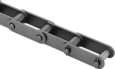 Image of Product. Front orientation. Roller Chain and Links. Clog-Resistant Flat-Edge Roller Chain and Links, Chain.