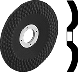 Image of Product. Front orientation. Contains MultipleImages. Grinding Wheels. General Purpose Curved-Surface Flexible Grinding Wheels for Angle Grinders—Use on Metals, Type 29 Grinding Wheel.