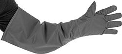Image of ProductInUse. Full Hand and Arm. Front orientation. Gloves. Extreme Cold-Protection Gloves, Nylon Fabric, Full Hand and Arm.