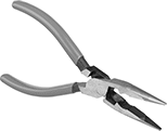 Image of Product. Front orientation. Long-Nose Pliers. Long-Nose Pliers, Standard Nose with Combination Jaw, Cushion Grip.