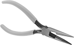 Image of Product. Front orientation. Long-Nose Pliers. Long-Nose Pliers, Standard Nose with Flat Jaw, Cushion Grip.