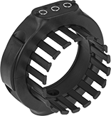 Image of Product. End Mounting Bracket. Front orientation. Cable and Hose Carrier Accessories. Any-Which-Way Enclosed Cable and Hose Carriers, End Mounting Bracket.