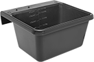 Image of Product. Front orientation. Pails. Rubber/Plastic Pails with Molded Hook, 1 1/4 gal. Capacity.