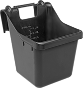 Image of Product. Front orientation. Pails. Rubber/Plastic Pails with Molded Hook, 4 gal. Capacity.