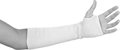 Image of ProductInUse. Front orientation. Arm Sleeves. Cut-Protection Arm Sleeves, Sleeve With Thumb Slot.