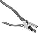 Image of Product. Front orientation. Wire-Gripping Pliers. Wire-Gripping Pliers, Flat Jaws and Plain Grip.