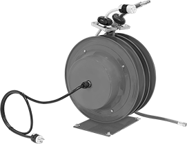 Image of Product. Front orientation. Hose Reels. Reels with Lightweight Air Hose and Electric Cord.