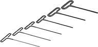 Image of Product. Front orientation. T-Handle Keys.  Looped T-Handle Key Sets.