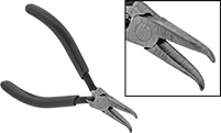 Image of Product. Front orientation. Contains Inset. Long-Nose Pliers. Bent-Nose Pliers, Standard Nose with Flat Jaw, Cushion Grip, 60° Jaw Bend.