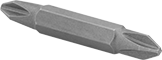 Image of Product. Without Ball Detent. Front orientation. Screwdriver Bits.  Reversible Phillips Bits, For Hand Tools.
