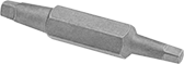 Image of Product. Front orientation. Screwdriver Bits. Reversible Square Bits.