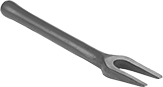 Image of Product. Front orientation. Wedges. Forked Wedges, Steel.