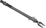 Image of Product. Front orientation. Wedges. Forked Wedges, Steel with Internal Sliding Ram Bar.