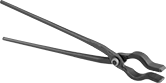 Image of Product. Front orientation. Tongs. Forging, Curved-and-Flat Jaw.