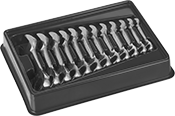 Image of Product. Front orientation. Combination Wrenches. Stubby Reversible Ratcheting Combination Wrench Sets.