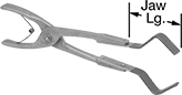 Image of Product. Front orientation. Contains Annotated. Tongs. Glassware Tongs, Vinyl-Coated Curved Jaw.