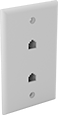 Image of Product. Front orientation. Wall Plates. Telephone Wall Plates, Rectangle, Wall Mount.