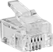Image of Product. Front orientation. Telephone Connectors. Telephone Plugs.