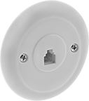 Image of Product. Front orientation. Wall Plates. Telephone Wall Plates, Round, Wall Mount.