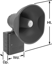 Image of Attribute. Front orientation. Contains Annotated. Adjustable-Volume Multiple-Tone Horns.
