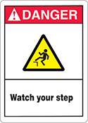 Image of Product. Front orientation. Signs. Illustrated Slip and Fall Prevention Signs.