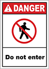 Image of Product. Front orientation. Signs. Illustrated Restricted Area Signs, Danger—Do Not Enter with Do Not Enter Symbol (English).