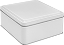 Image of Product. Front orientation. Tins. Square Painted Steel.