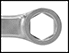 Image of Specification. 6-Point Opening. Front orientation. ZoomedIn view. Contains Border. 6-Point Opening. Combination Wrenches.