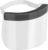 Image of Product. Front orientation. Face Shields. Disposable Face Shields, Style C.