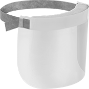 Image of Product. Front orientation. Face Shields. Disposable Face Shields, Style B.