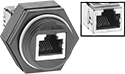 Image of Product. Front orientation. Contains Inset, MultipleImages. RJ45 Connectors. Screw-Together Wet-Location RJ45 Connectors and Cords, Screw-Together Female × Female Adapters.