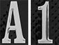 Image of Product. Front orientation. Characters. Adhesive-Back Character Sets, Black Background.