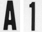 Image of Product. Front orientation. Characters. Reflective Adhesive-Back Character Sets, White Background.