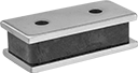 Image of Product. 5. Front orientation. Magnets. Encased Ceramic Rectangle Magnets, Magnets With Unthreaded Hole, Style 5.