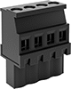 Image of Product. Plug. Front orientation. Terminal Blocks. Plug-and-Socket Circuit Board Terminal Blocks, Plugs, Screw-Clamp-Terminal Wire Connection.