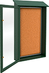 Image of Product. 1 Window with Awning. Front orientation. Bulletin Boards. Enclosed Bulletin Boards, Awning, 1 Window.