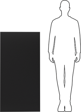 Image of Product. Side1 orientation. Contains SizingReference. Recycled Slippery UHMW Polyethylene Sheet, Antistatic, 24" x 48", 1/4" Thick.