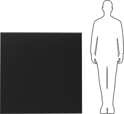 Image of Product. Side1 orientation. Contains SizingReference. Recycled Slippery UHMW Polyethylene Sheet, Antistatic, 48" x 48", 1/4" Thick.