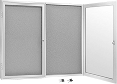 Image of Product. Front orientation. Bulletin Boards. Enclosed Bulletin Boards, 2 Windows.