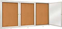 Image of Product. Front orientation. Bulletin Boards. Enclosed Bulletin Boards, 3 Windows.