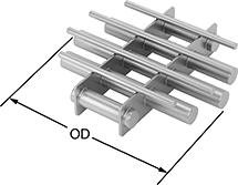 Image of Product. Front orientation. Contains Annotated. Magnetic Filters. Magnetic Rod Filters with Guide Rods, For Round Openings.