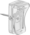 Image of Product. Front orientation. Push Pins. Clip-Head Push Pins.