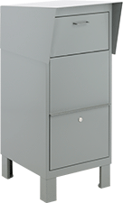 Image of Product. Floor-Mount Steel Box. Front orientation. Drop Boxes. Drop Boxes, Powder-Coated Steel, Floor Mount.