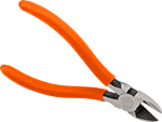 Image of Product. Orange Grip. Front orientation. Wire Cutters. High-Visibility Wire Cutters, Cushion Grip.