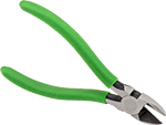 Image of Product. Green Grip. Front orientation. Wire Cutters. High-Visibility Wire Cutters.