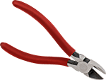 Image of Product. Red Grip. Front orientation. Wire Cutters. High-Visibility Wire Cutters, Cushion Grip.