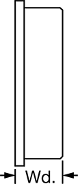 Image of Attribute. Flanged Bearing. Side1 orientation. Contains Annotated. Ball Bearing, Flanged, Shielded, Trade Number R3-2Z, Standard Inner Ring.